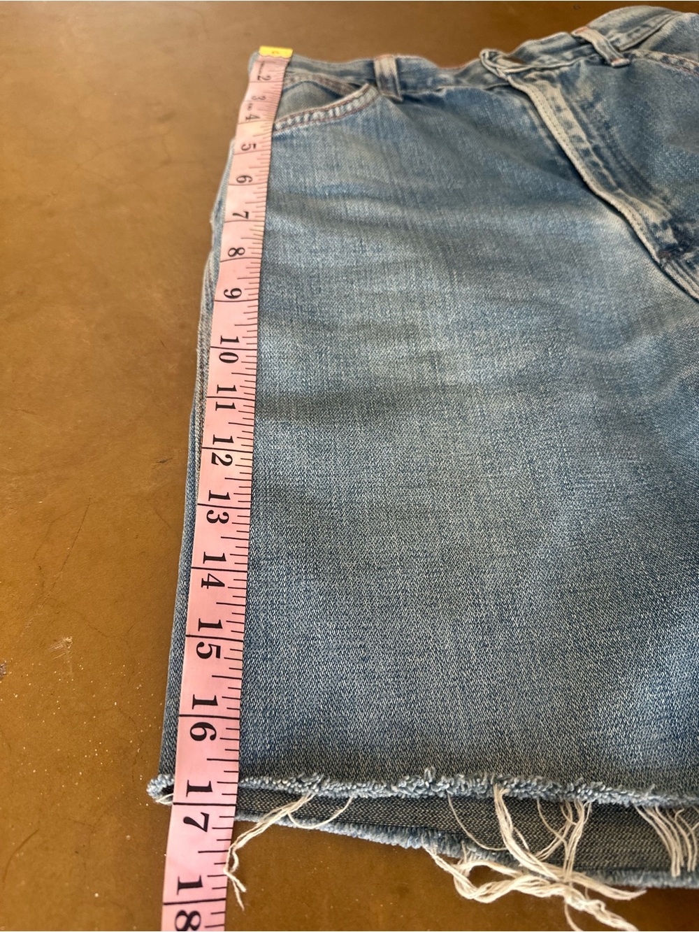 Vintage Wrangler High-Waist Cutoff Denim Shorts with Back Cinch - Picture 8 of 8